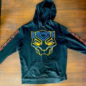 Black panther mens hoodie